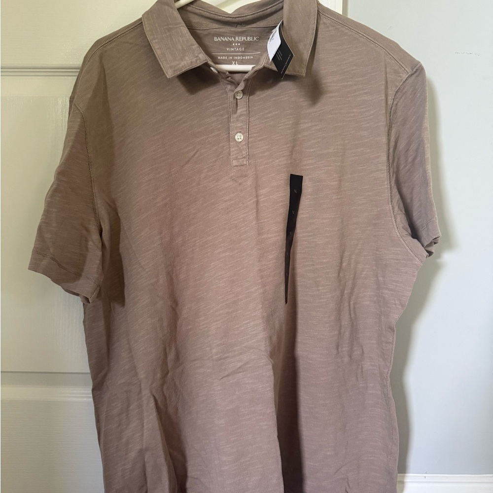 Banana Republic Men's Beige Polo Shirt